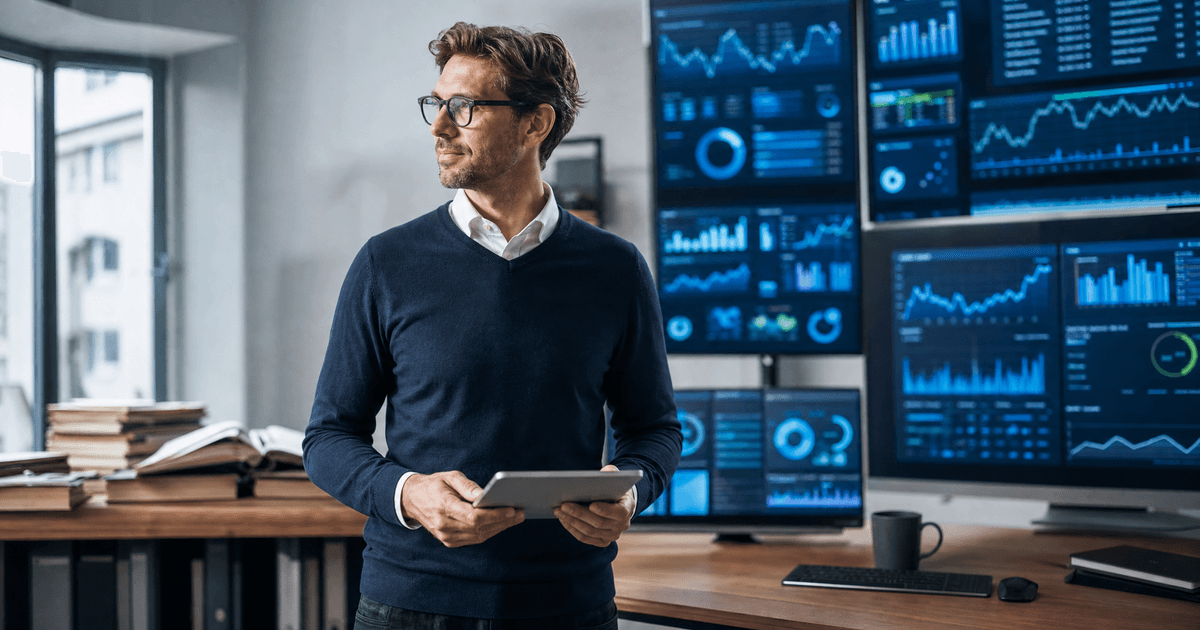 Fiche métier DAF — directeur administratif et financier consultant ses tableaux de bord sur tablette
